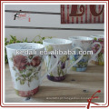 Porcelana, café, caneca, jogo, flor, desenho